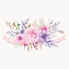 Elegant floral watercolor bouquet design