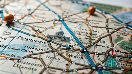 Washington D.C. on a map
