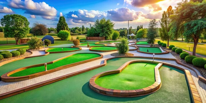 Stay relaxed and enjoy a game of minigolf in a peaceful setting