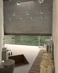 Obraz premium Forest Bath House - Bathroom