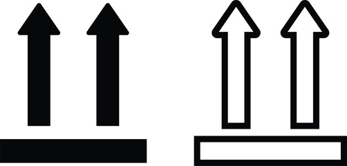 Black vector arrows collection flat and line style for web design or interface Direction symbols isolated on transparent background On way sipping tracking route Road navigation guide destination icon