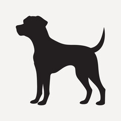 Silhouette of standing dog