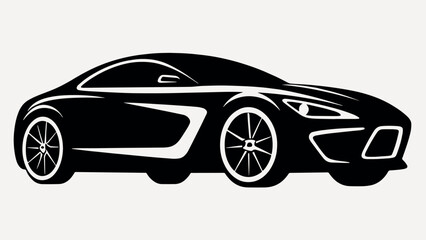 Obraz premium Sleek modern sports car silhouette