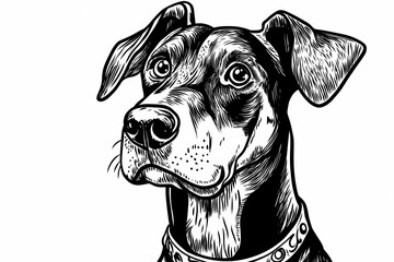 Cute coloring page featuring a playful dog for kids creativity.