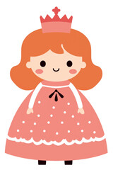 Cute cartoon princess illustration