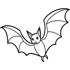 Bat in mid-flight with outstretched wings and a mysterious aura vector