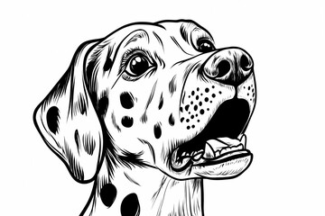 Cute coloring page featuring a playful dog for kids creativity.