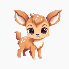 Adorable cartoon baby deer illustration