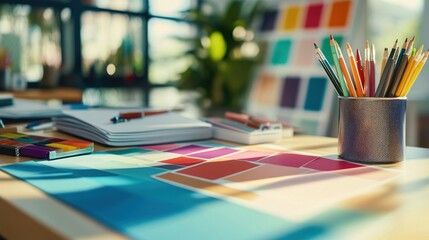 Color Palette on a Desk
