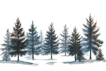 Fototapeta premium winter season forest nature trees