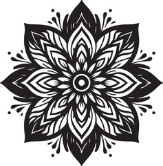 Mandala design silhouette vector style