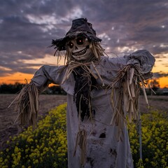 Fototapeta premium Halloween scarecrow