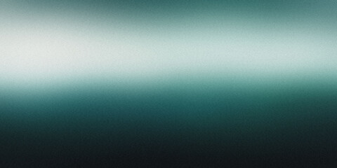 Obraz premium Blurred gradient from emerald green to deep teal, transitioning seamlessly into a dark gray background, noise texture effect