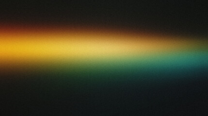 Fototapeta premium Blurred gradient from rich emerald green to golden yellow, seamlessly blending into a deep black background, dark backdrop noise texture effect