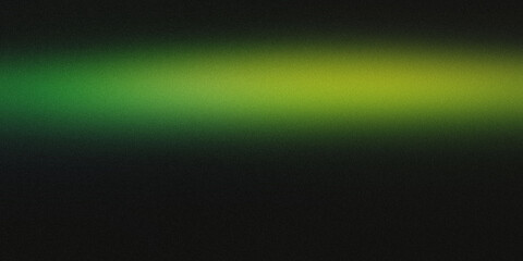 Obraz premium Blurred horizontal gradient from forest green to lime, fading into a black background, noise texture effect