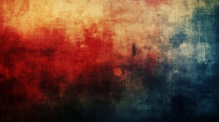 Obraz premium Abstract grunge background with red, orange, and blue hues.