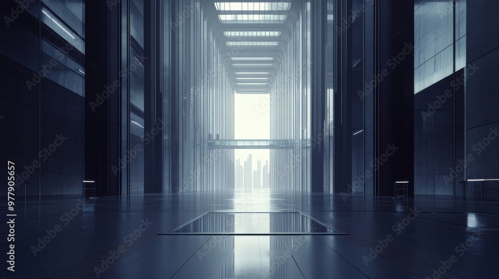Poster a large room with a floor and a ceiling