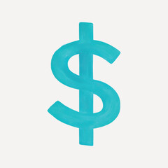 Obraz premium Blue dollar sign symbol image