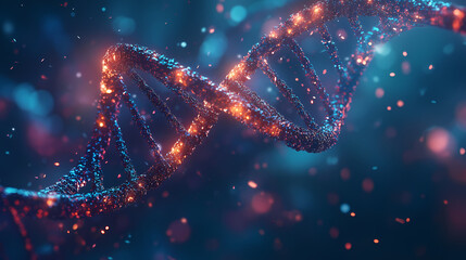 Genetic biotechnology concept, dna helix structure, science and medical research background. Cloning Lab. Illustration