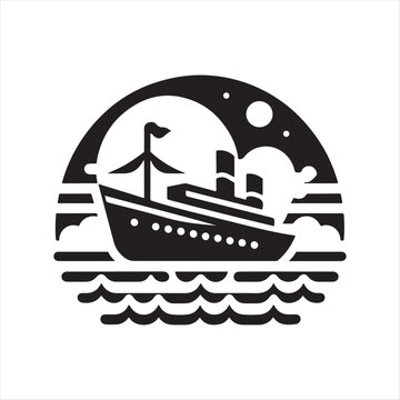 recommend clip art: Longship Silhouette Vector Illustration – Nautical Theme Graphic Design