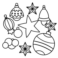 Festive Ornaments Pattern Vector