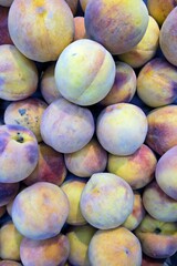 Yellow Peaches stack in market