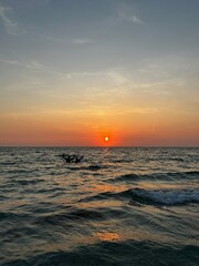 Sunset over the ocean