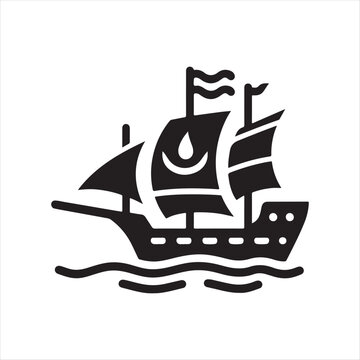 recommend clip art: Longship Silhouette Vector Illustration – Nautical Theme Graphic Design