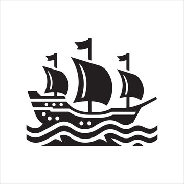 recommend clip art: Longship Silhouette Vector Illustration – Nautical Theme Graphic Design