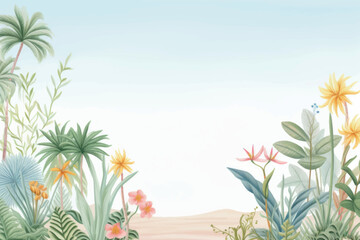 Tropical botanical nature background