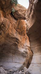 The landscape of the gorge in Morocco