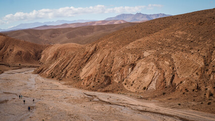 The landscape of Monkey Fingers Gorge in Morocco