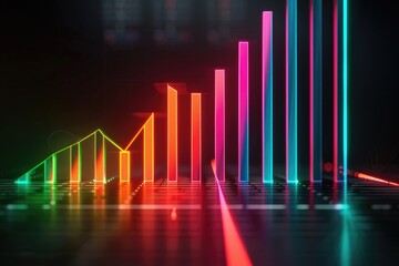 A person standing in front of a long line of neon lights, possibly at an event or festival