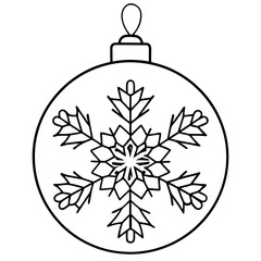 Fototapeta premium Snowflake Ornament Vector Design