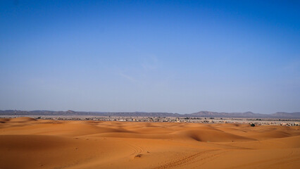 The landscape of Erg Chebbi in Morocco