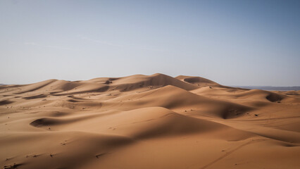 The landscape of Erg Chebbi in Morocco