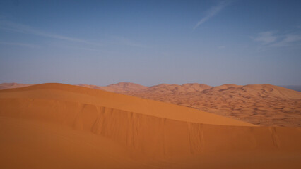 The landscape of Erg Chebbi in Morocco