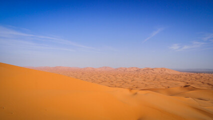 The landscape of Erg Chebbi in Morocco