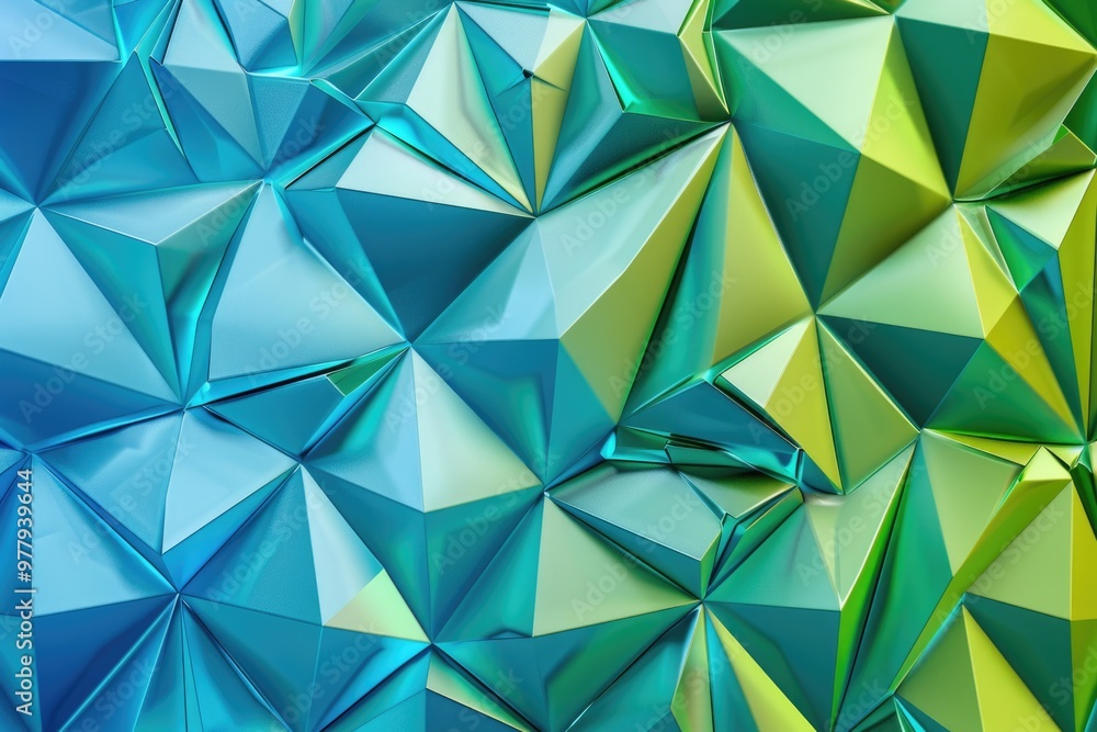 Poster a close-up shot of a textured blue and green wall with intricate patterns and designs
