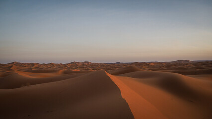 The landscape of Erg Chebbi in Morocco