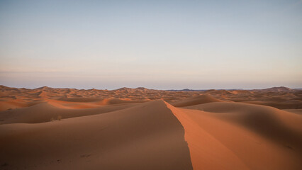 The landscape of Erg Chebbi in Morocco