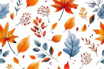 Obraz premium A close-up view of a natural arrangement of leaves and berries on a white background