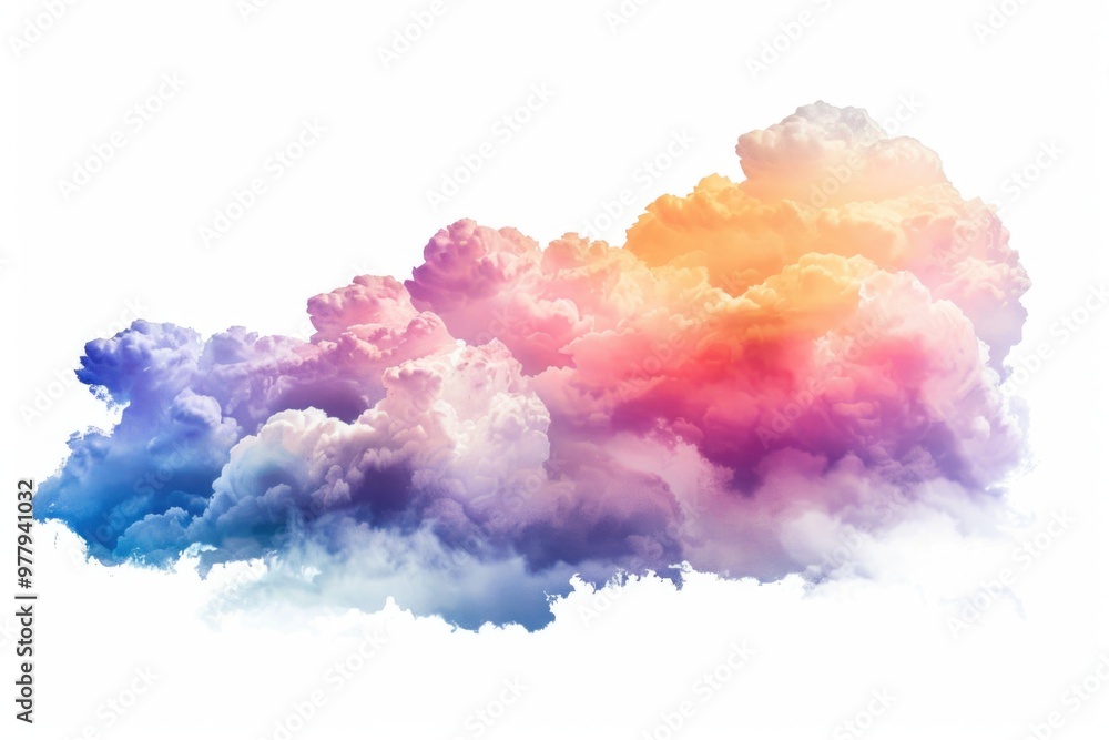 Poster a collection of colorful clouds in the sky