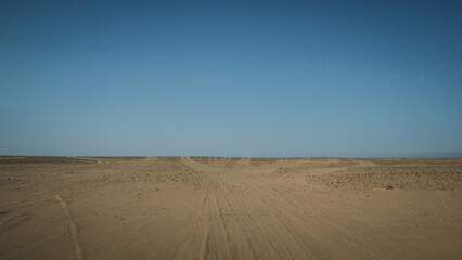 Naklejka premium The Sahara Desert en route to Erg Chigaga in Morocco