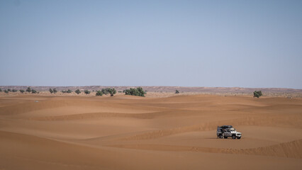 The landscape of Erg Chigaga in Morocco