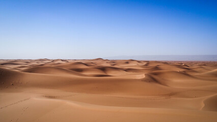 The landscape of Erg Chigaga in Morocco