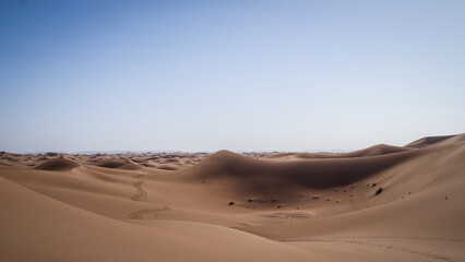 The landscape of Erg Chigaga in Morocco