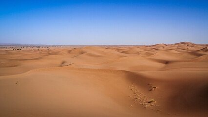 The landscape of Erg Chigaga in Morocco