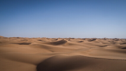 The landscape of Erg Chigaga in Morocco