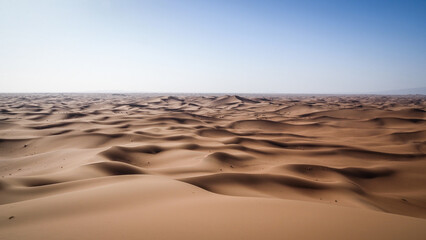 The landscape of Erg Chigaga in Morocco